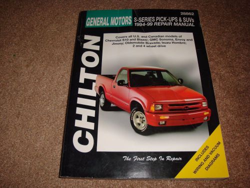 28862 chilton repair manual general motors s-series pick-ups &amp; suv&#039;s 1994-1999