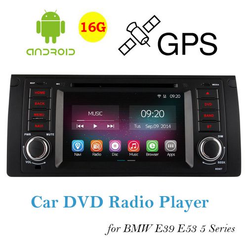 For bmw e39 e53 5 series dvd radio player android 4.4 quadcore 7'' car dvr dash