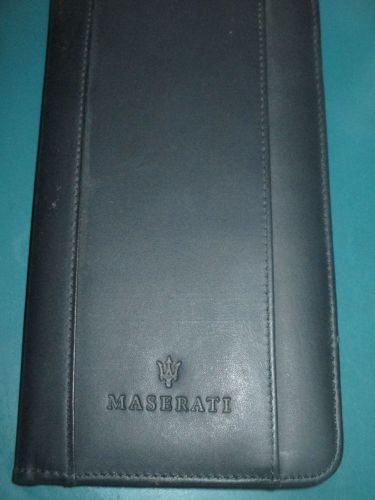 Maserati leather billfold wallet service book holder ghibili levante new