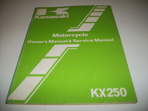 Kawasaki owners service manual kx 250-c1 c10