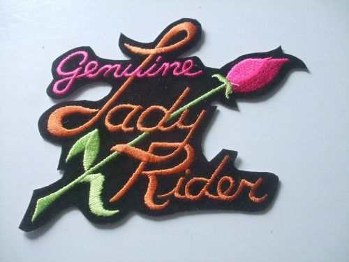 New embroidered genuine lady rider red rose biker patch