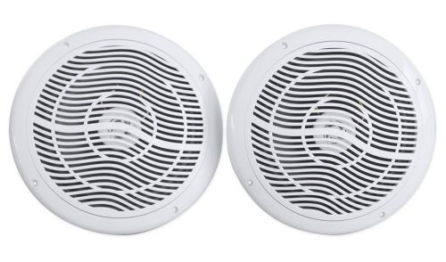 Pair rockville rmc80w 8&#034; 800 watt waterproof marine boat speakers 2-way white