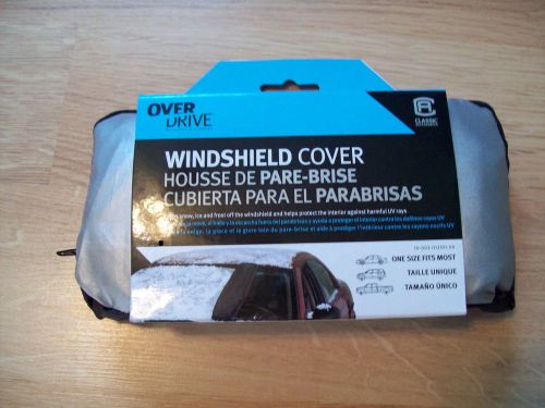 Overdrive exterior windshield cover for snow and ice