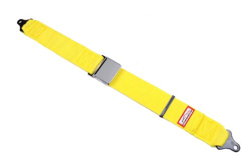 3&#034; chrome lift latch seat belt lap belt yellow restomod rat rod 2 point 74&#034;