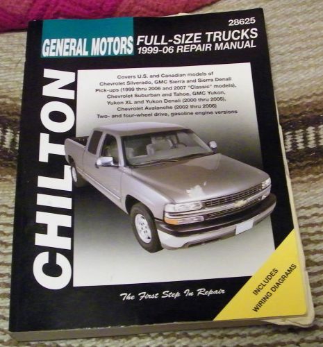 General motors truck manual 1999-06 repair full size truck chilton