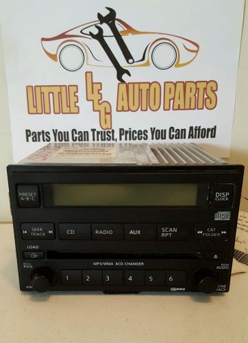 2005-2011 nissan radio / aux / 6 disc cd changer 28185 9fd1a