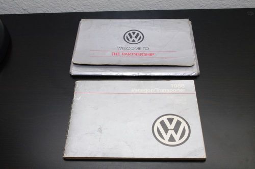 1986 volkswagen vanagon owner&#039;s manual