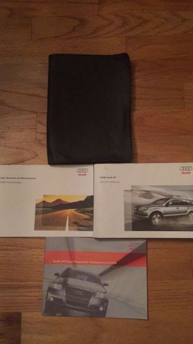 2008 audi q7 owner&#039;s manual set  with case free priority shipping