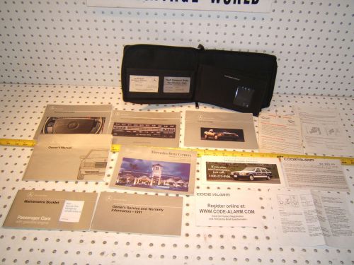 Mercedes w126 420sel 1991 us owner&#039;s manuals oem 1 set of 12 &amp; leather oe 1 case