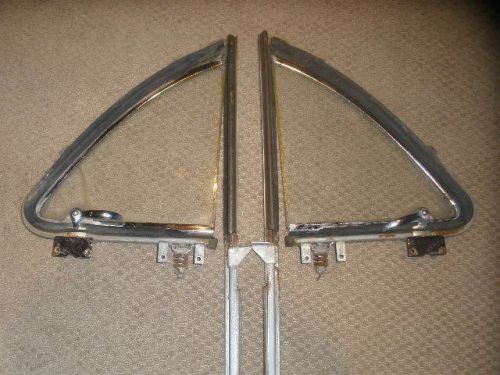 Pair 1949 pontiac wing windows coupe sedan hot rod 1950 chevy buick oldsmobile