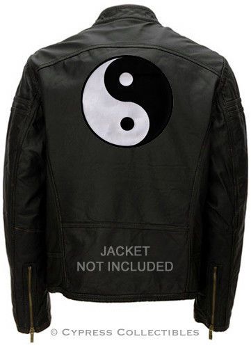 Large yin-yang iron-on embroidered motorcycle biker patch new zen big vest size