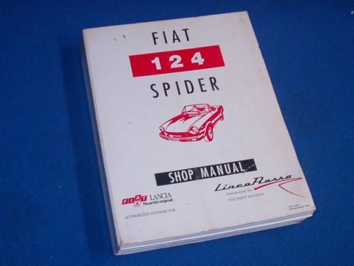 Factory fiat 124 spider shop manual 1990  printed in usa