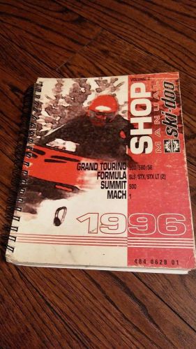 1996 ski-doo service shop manual grand touring formula summit mach 1 + vol 2