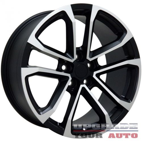 Matte black wheel 20x8.5 zl1 style w/mach&#039;d face for 2010-15 chevy camaro - 5547