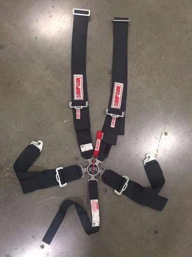 Simpson 29110bk lever camlock 5-point individual harness 55&#039;&#039; lap belt