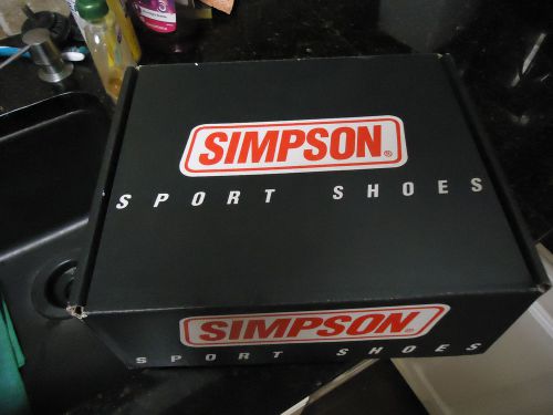 Simpson race products track fx shoes model 57000 new in box size 6 1/2 black