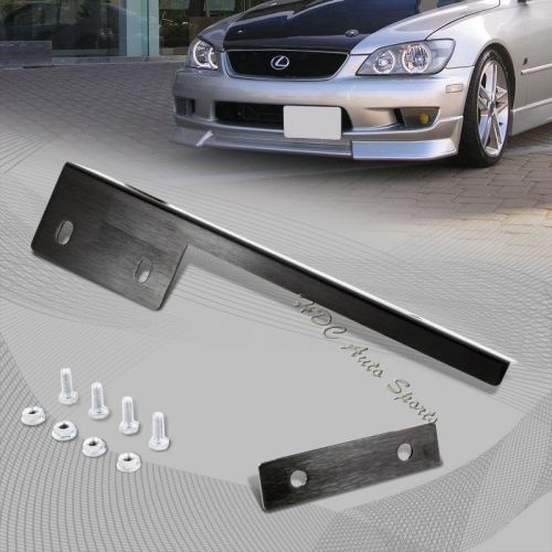 For honda acura black aluminum bumper front license plate mount relocate bracket