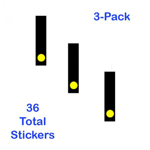 7 1/2" yellow &amp; black pricing numbers for car dealers 3 dozen (36) decimal point