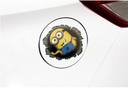 13*11cm hot yellow despicable me minions car rear decal new reflective stickers