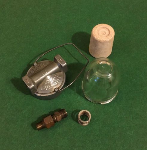 Vintage carter fuel filter with glass &amp; stone 2143697