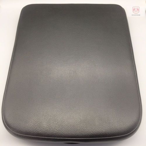 02-08 dodge ram 1500 2500 3500 dark slate/ black leather console w/ hinge oem