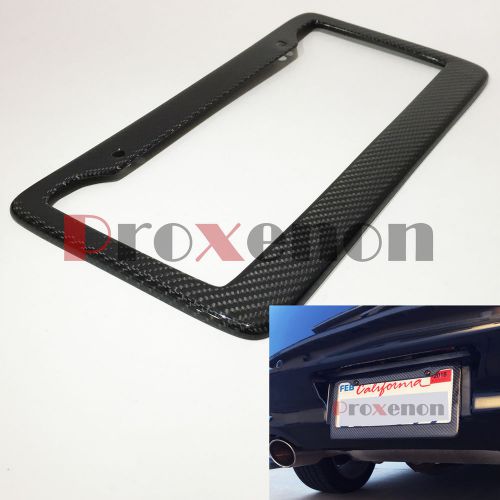 1pc jdm style 100% real carbon fiber license plate frame holder #px35 front/rear