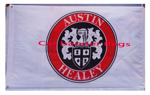 White austin heal flag 3x5 austin healey racing car banner flags - free shipping