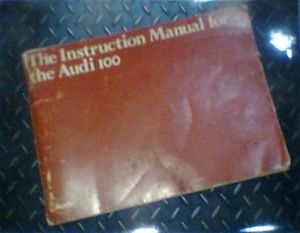 Audi 5e 100 c2 5000 1978 1979 1981  english instruction glove box owner&#039;s manual