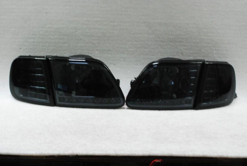 Buy 9703 FORD F150 EXPEDITION LED SMOKED HEADLIGHTS +FULL LED CORNER