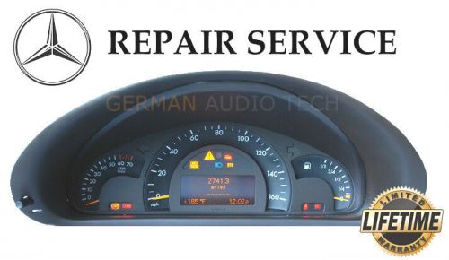 MERCEDES BENZ W203 C230 C240 C320 C32 INSTRUMENT CLUSTER LCD - REPAIR SERVICE, US $175.00, image 2