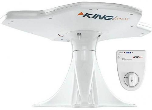 King  jack antenna with meter, white (mounting plate not included) oa8500