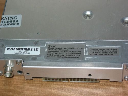 ICOM-IC-A220 VHF COM RADIO !!! VERY NICE ICOM IC A 220 !!! P/N IC-A220T-0-00 !!, US $1,195.00, image 5