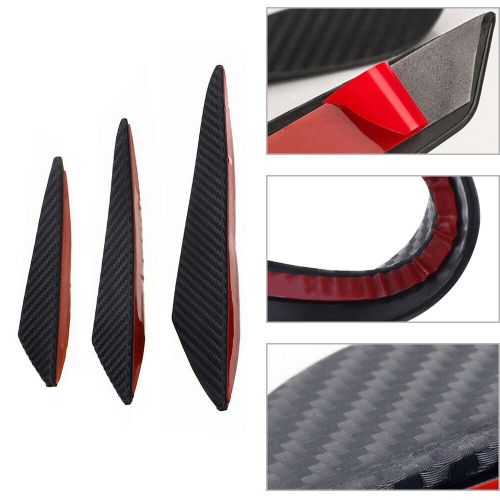6pcs Universal Carbon Fiber Car Front Bumper Fin Spoiler Canard Refit Kits-Black, US $11.98, image 4