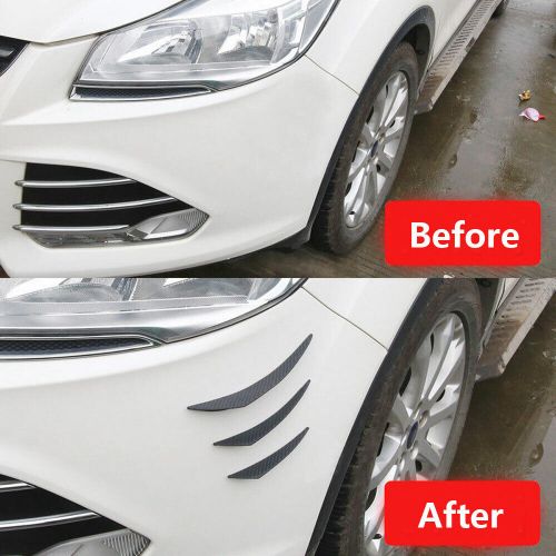 6pcs Universal Carbon Fiber Car Front Bumper Fin Spoiler Canard Refit Kits-Black, US $11.98, image 6