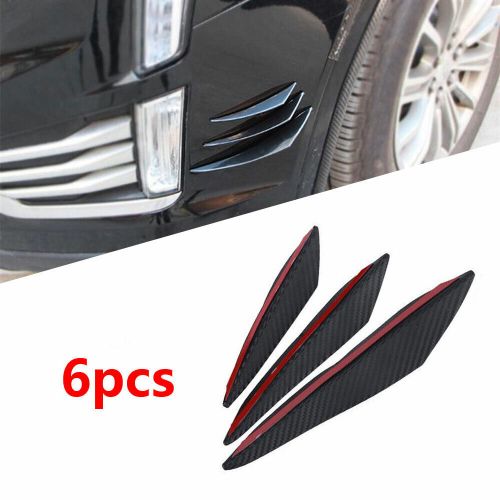 6pcs Universal Carbon Fiber Car Front Bumper Fin Spoiler Canard Refit Kits-Black, US $11.98, image 10