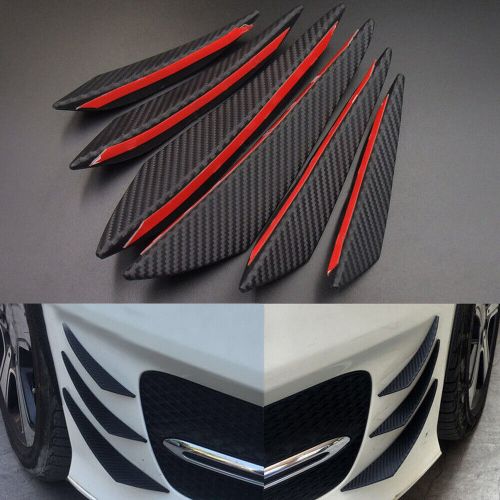 6pcs Universal Carbon Fiber Car Front Bumper Fin Spoiler Canard Refit Kits-Black, US $11.98, image 12