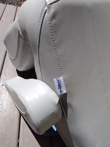 Deckmate boat captain's low back helm seat chair gray vinyl no wood