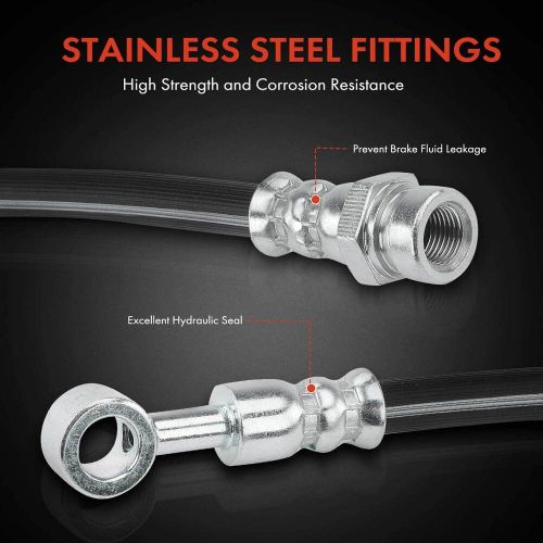 2x New Rear Left & Right Brake Hydraulic Hose for Hyundai Azera 2006-2011 Sonata, US $22.99, image 6