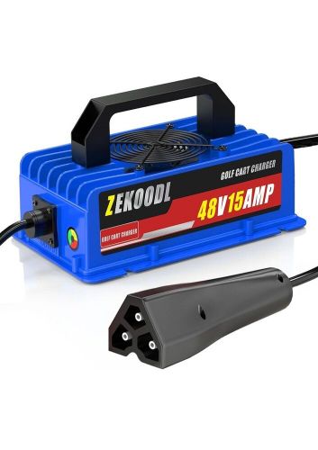 48V Golf Cart Battery Charger for EZGO, 15A Trickle Charge 3 Pin Triangular Plug, US $60.00, image 7