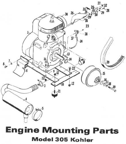 Arctic cat 0109-305 snowmobile exhaust springs 1972 panther with kohler k305-1