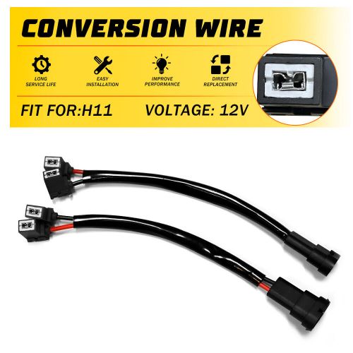 US Conversion Wire H11 to H1 Light Fog Conversion Wire Pigtail Harness Extension, US $12.49, image 8