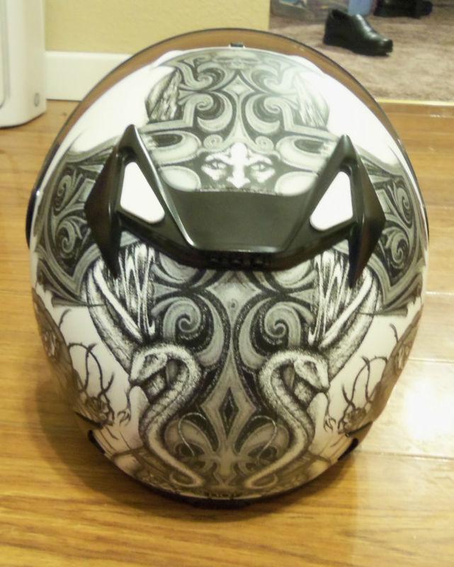 NEW Scorpion EXO-700 Scorpion Matte White XS Helmet Two Face Shields Aero Skirt, US $50.01, image 5