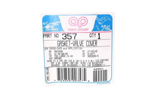 Aqua Power 357 Valve Cover Gasket NOS, US $18.99, image 2