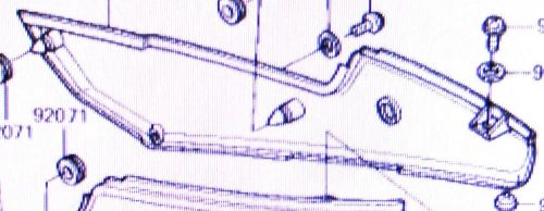 Used- Kawaswaki 86-87 Ninja EX250R Right Side Cover #36002-5268-H8, US $40.00, image 4