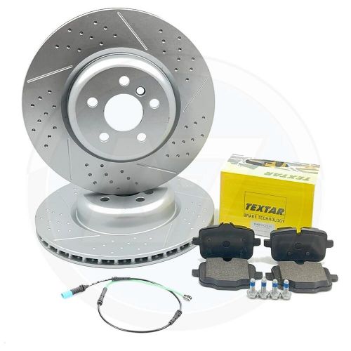 FOR BMW 740e Le G11 G12 M SPORT DIMPLED GROOVED REAR BRAKE DISCS TEXTAR PADS, US $, image 8