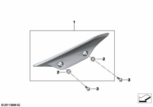 Genuine bmw-motorrad wind deflector left 46638529855