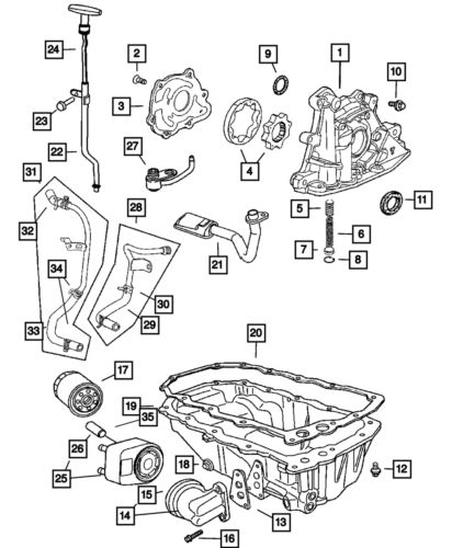 Genuine Mopar Engine Oil Pump 4884390AB, US $510.00, image 6