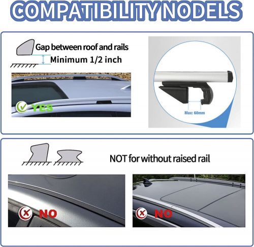 For VW Tiguan 2001-2022 Roof Rack Cross Bar Aluminium Luggage Cargo Carrier, US $89.99, image 2