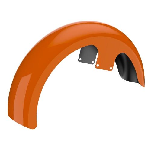 Fits 09+ harley advanblack baja orange 21" reveal wrapper hugger front fender