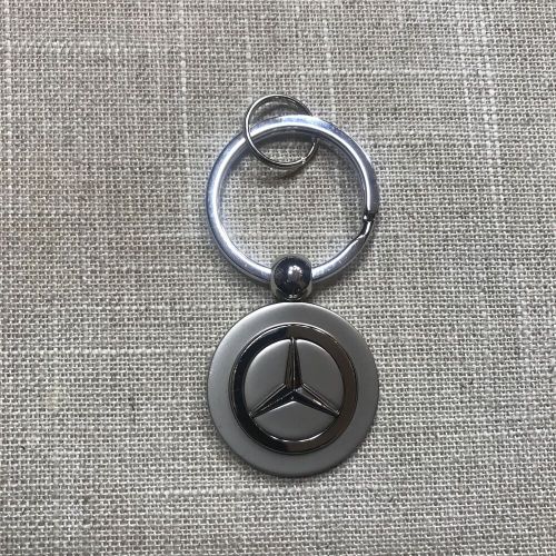 Mercedes-benz keyring key-chain silver-tone genuine nwot
